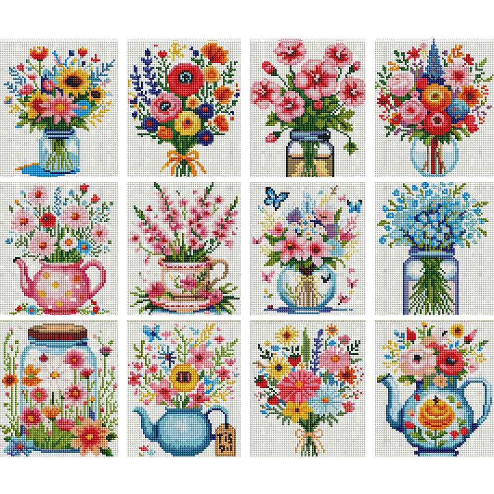 Florist Supply Vases - EverShine 5D lukisan Berlian Anjing kucing