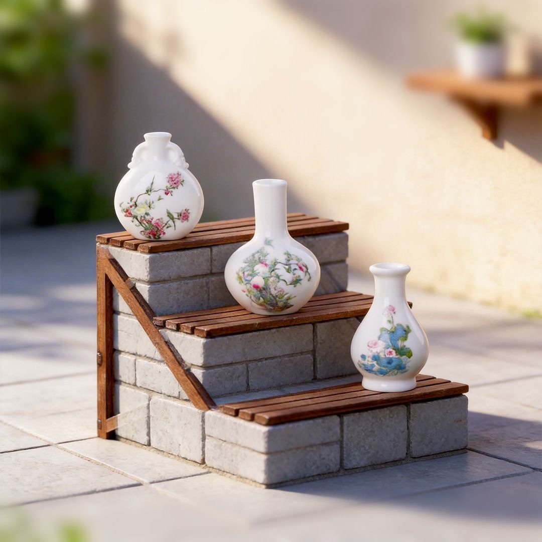 8 Buah Vas Mini Resin Porselen - Florist Supply Vases ulasan dan harga