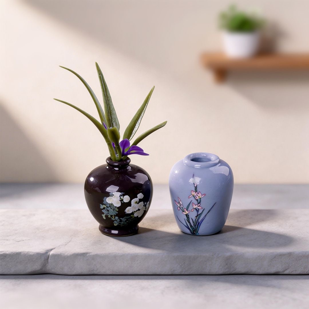 8 Buah Vas Mini Resin Porselen - Florist Supply Vases ulasan dan harga